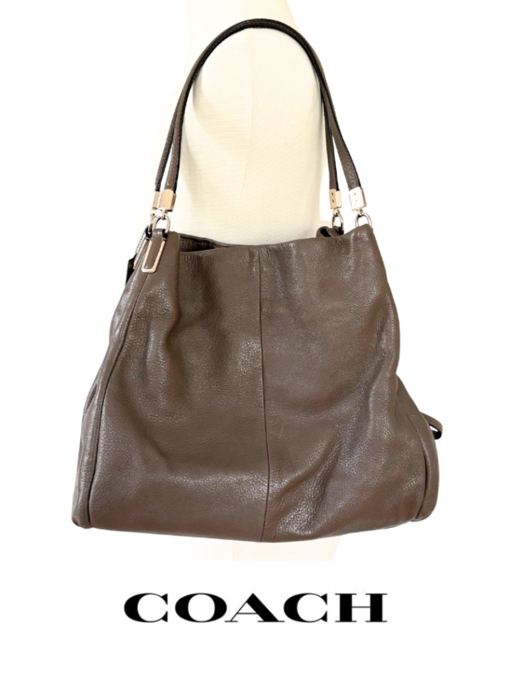 COACH | Madison Phoebe Shoulder Bag – Taupe Pebbled Leather